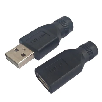 5.5*2.1 mm KS Naine power Jack USB 2.0 type A Male Plug Female Pesa pesa 5V DC Pistikud diy Pistiku Adapter Sülearvuti