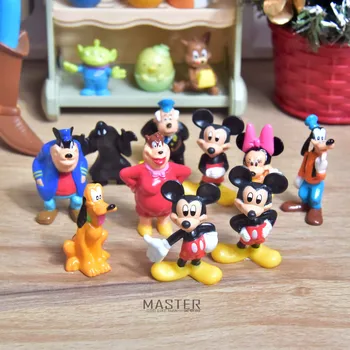 10TK 3-4.5 CM Disney Miki-Minni cartoon Nukk Mini mudel ornament DIY nukk