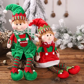 2021 Häid Jõule Elf Doll Mänguasjad, Kodus Kaunistused Lastele Kingitus Sünnipäevaks Puhkus Tabelis Teenetemärgi Palus Nukk, Mänguasi On Pehme Armas