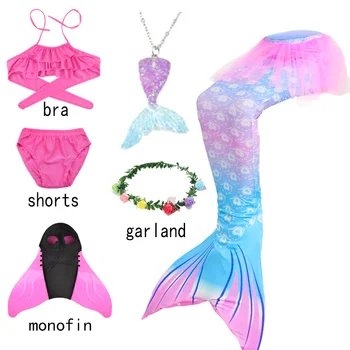 2023 Väike Merineitsi Laste Ujumistrikoo Merineitsi Saba Kostüüm Tüdrukute Bikiinid, trikoo Beach Bikiinid Lisada Monofin Fin