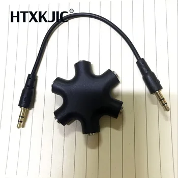 3,5 mm Audio Aux Cable Splitter 1 Meeste ja 5 Naiste Kõrvaklappide Port 3.5 Jack Jagada Adapter Tablett MP3 MP4-Mobile Telefon