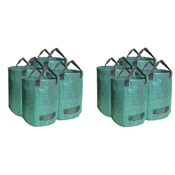 4 Pack Aiajäätmete Kotid, Korduvkasutatavad Kotid Õue Raskeveokite Veekindel Aiandus Leaf Kott, 4 Käepidemed, Yard