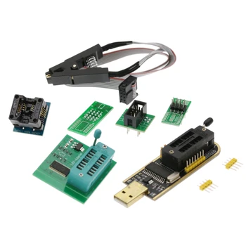 CH341A 24 25 Seeria EEPROM Flash BIOS USB-Programmeerija Moodul + SOIC8 SOP8 Test Clip + 1.8 V Adapter KIT