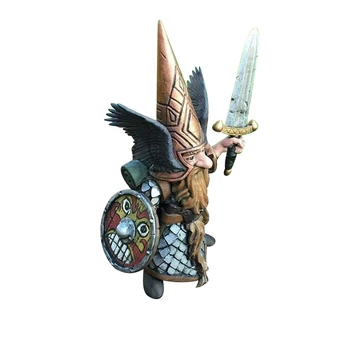 Gnome Rüütel Täis Armor Kellel Mõõk Aed Gnome Sõdalane, Aed, Välibassein, Aed Statue