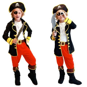 Halloween Piraat Kostüüm Müts Lapsed Poisid Tüdrukud Seatud Sünnipäeva Koolis Karneval Kleit Ilma Relva