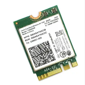 Juhtmeta-AC7260 M. 2/mini PCI-E wifi kaardi Bluetooth 4.0 7260NGW mini PCI-E liides NGFF