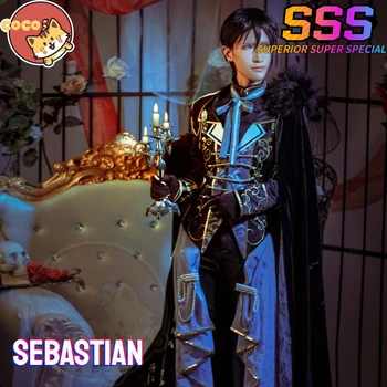 Kookose-SSS Anime Black Butler Sebastian Cosplay Kostüüm Anime Cos Yume 100 Cosplay Päikese Ärkamine Sebastian Michaelis Kostüüm