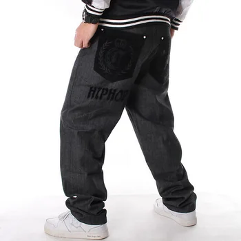 Lahti hip-hop teksad meestele trükitud teksad Meeste dress big meetrit tõusulaine pikad püksid hip-hop, HIPHOP, hip-hop riided flokeerimisega