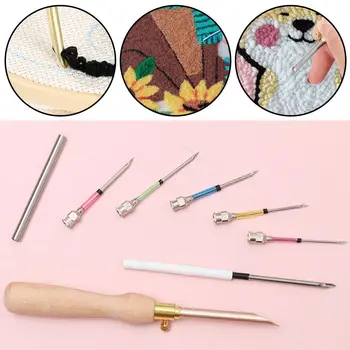 Muutlik Pea Kudumise Käsitöö DIY Tikandid Stitch Pistma Nõela Punch Needle Vahend Poking ristpistes Vahendid
