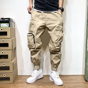 Streetwear Pluss Suurus Õhuke Cargo Püksid Meeste Riided Harajuku Sörkimine Püksid Trendikad Vabaaja Joggers Korea Khaki Püksid