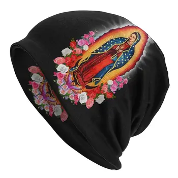 Unisex Talvel Soe Müts Homme Kudumise Kübarad Mood Neitsi Maarja Guadalupe Beanie Ühise Põllumajanduspoliitika Mehhiko Katoliku Saint Beanies Mütsid