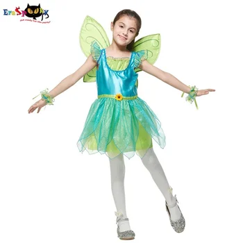 Uus Tüdrukute Lill, Liblikas Haldjas Kostüüm Muinasjutt Tinkerbell Halloween Cosplay koos Tiiva Karneval Lihavõtted Purim Fancy Kleit