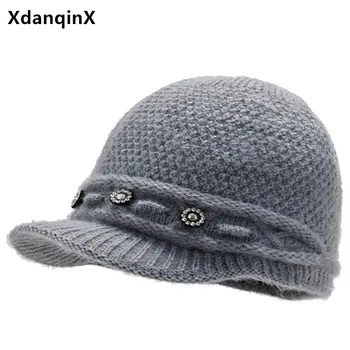 XdanqinX talvine naiste müts soe villane kootud mütsid elegantsed daamid baretid mitmevärviline headdress kaunistatud ühise põllumajanduspoliitika õpilane palus müts